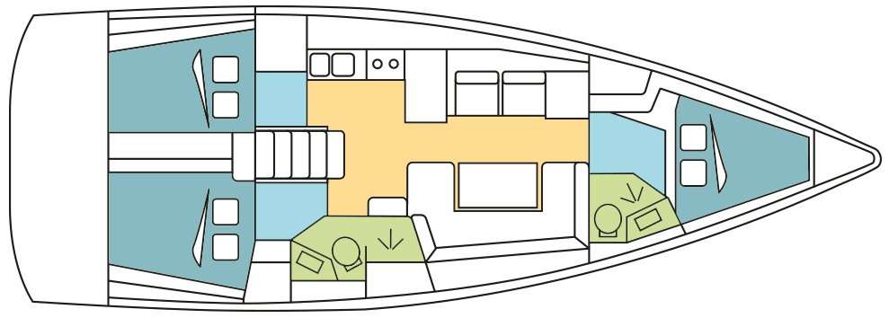 Plans du bateau Oceanis 41.1