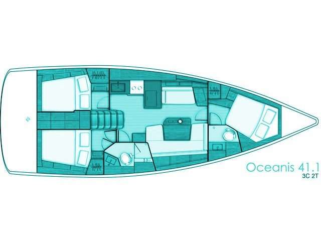 Plans du bateau Oceanis 41.1