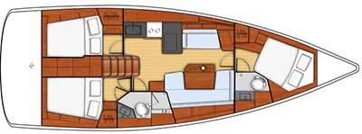 Piano della barca Oceanis 41.1