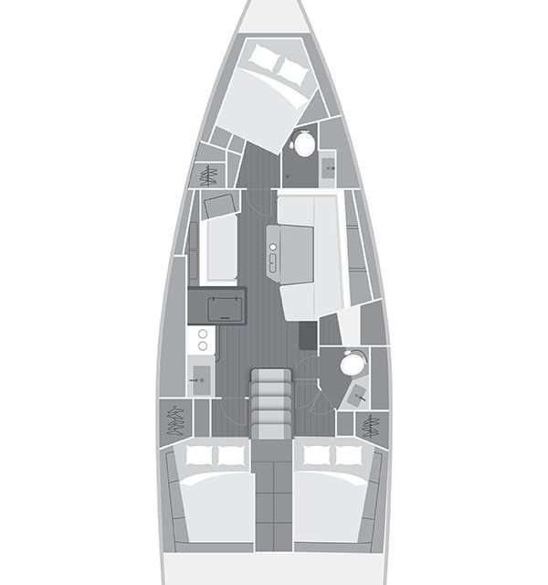 Distribución del barco Oceanis 41.1