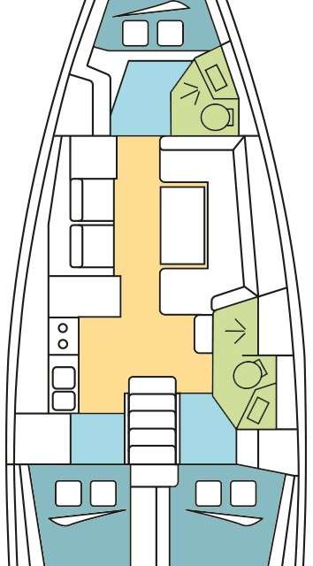 План яхты Oceanis 41.1