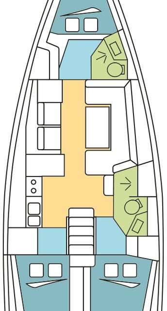 Layout of the boat Oceanis 41.1