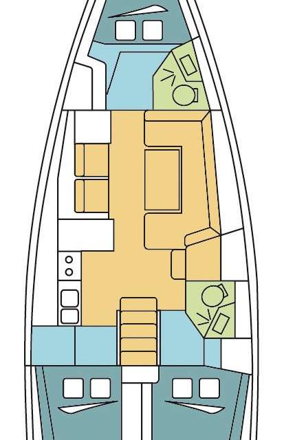 Layout of the boat Oceanis 41.1