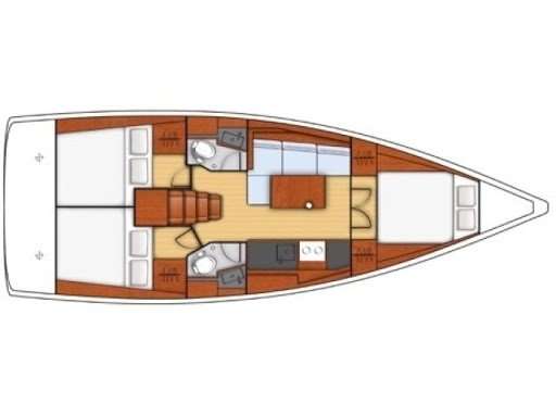 Layout of the boat Oceanis 41.1