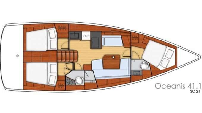 Plans du bateau Oceanis 41.1
