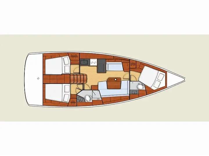 Layout of the boat Oceanis 41.1