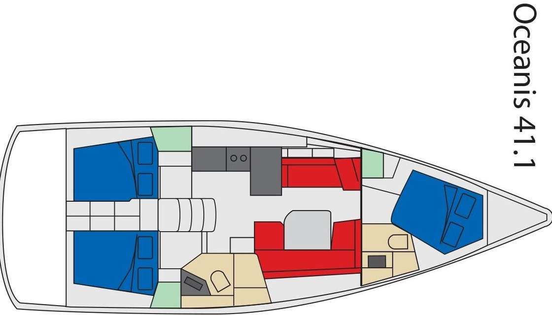 План яхты Oceanis 41.1