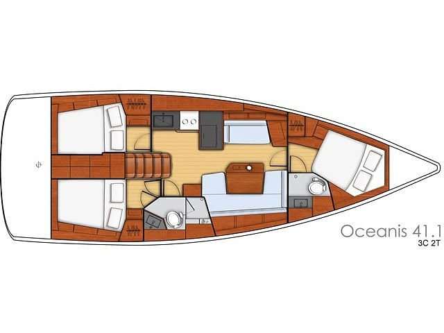 Distribución del barco Oceanis 41.1