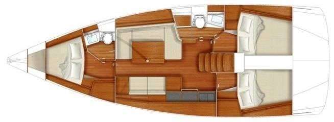 Layout of the boat Oceanis 41