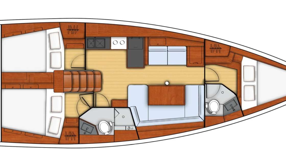 План яхты Oceanis 41