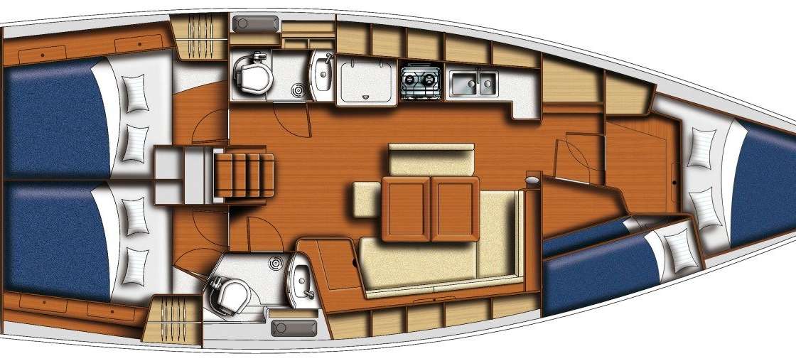 Distribución del barco Oceanis 43