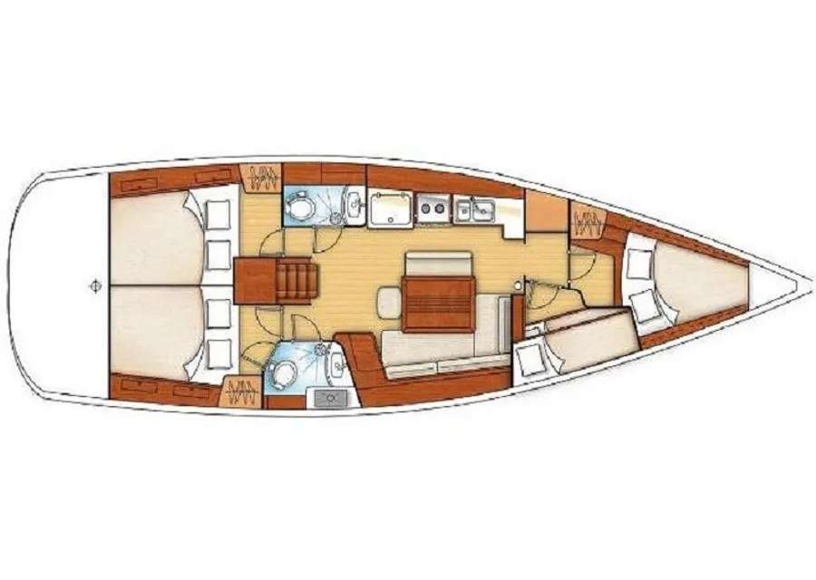 Plans du bateau Oceanis 43