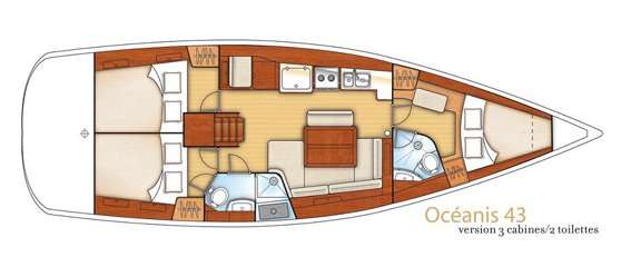 Plans du bateau Oceanis 43