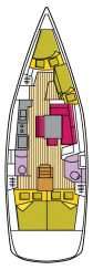 Distribución del barco Oceanis 43