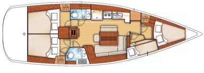 Plans du bateau Oceanis 43