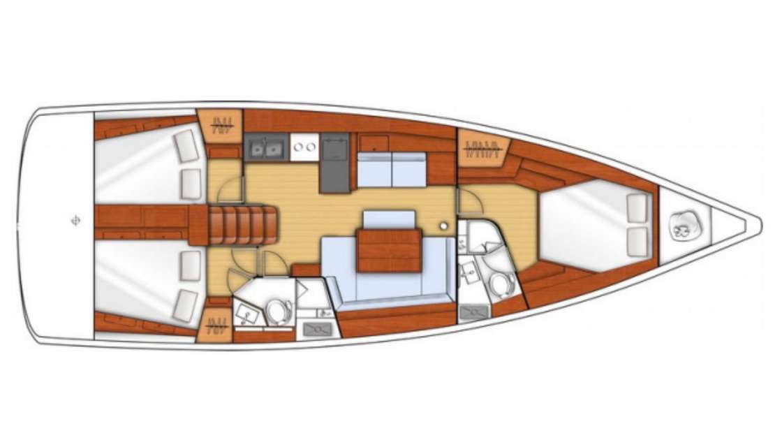 Plans du bateau Oceanis 45