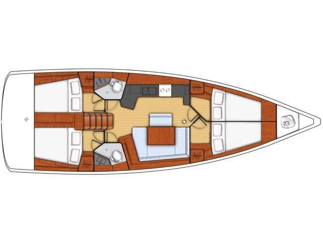 Distribución del barco Oceanis 45