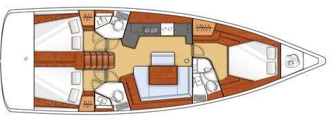 Piano della barca Oceanis 45
