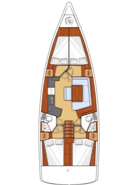 План яхты Oceanis 45