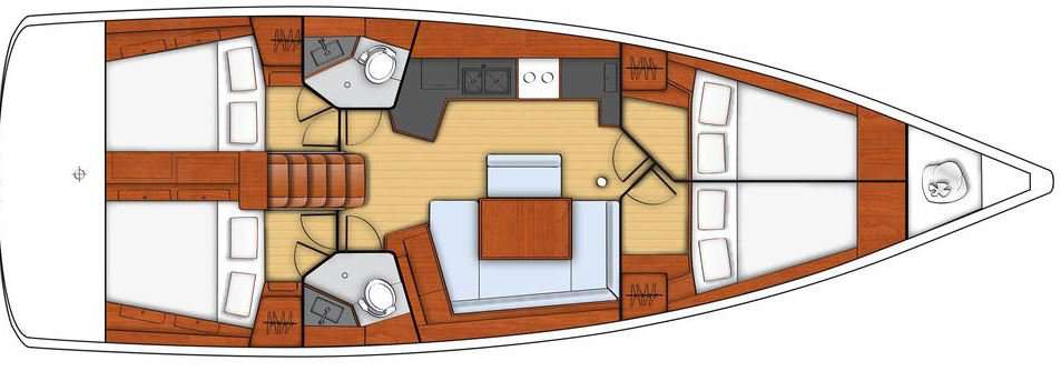 Plans du bateau Oceanis 45