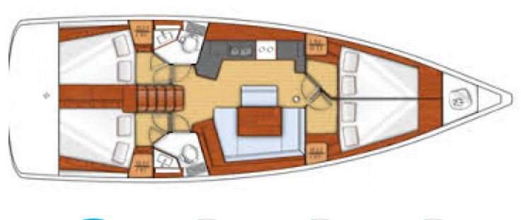 Plans du bateau Oceanis 45