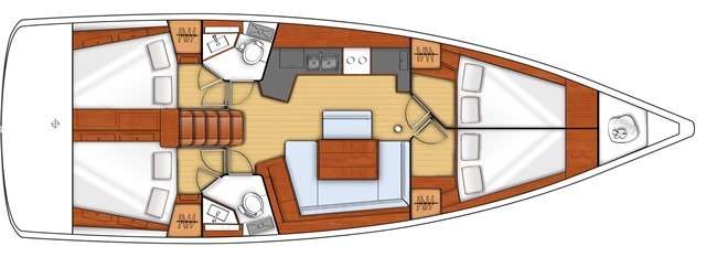 Plans du bateau Oceanis 45