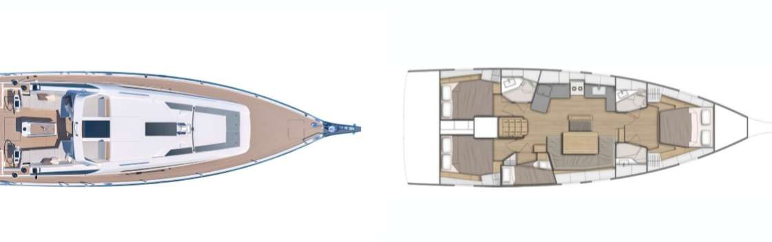 Distribución del barco Oceanis 46.1