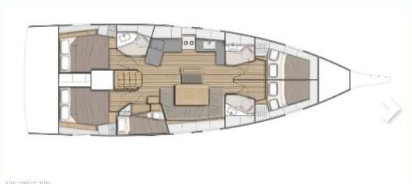 Distribución del barco Oceanis 46.1