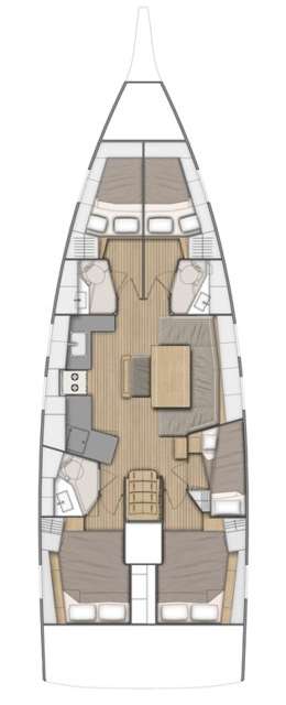 Distribución del barco Oceanis 46.1