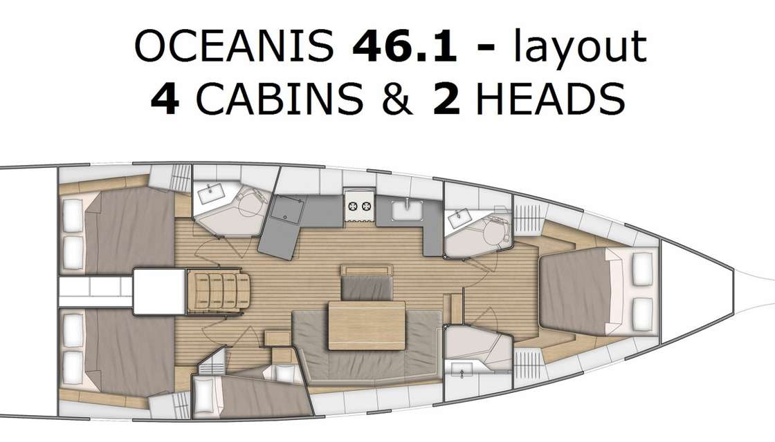 Piano della barca Oceanis 46.1