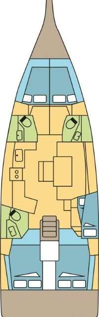 Distribución del barco Oceanis 46.1