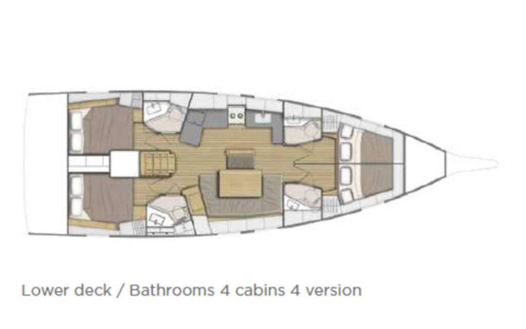 Distribución del barco Oceanis 46.1