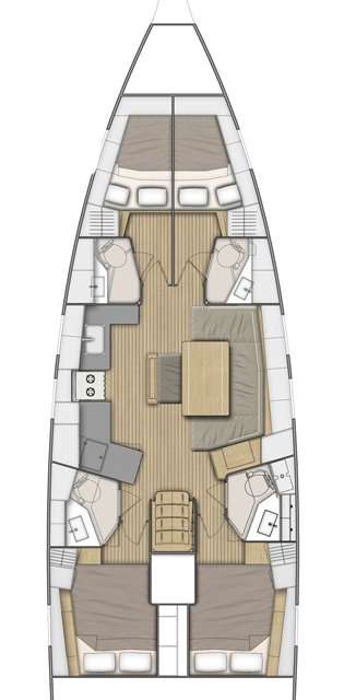 Plans du bateau Oceanis 46.1