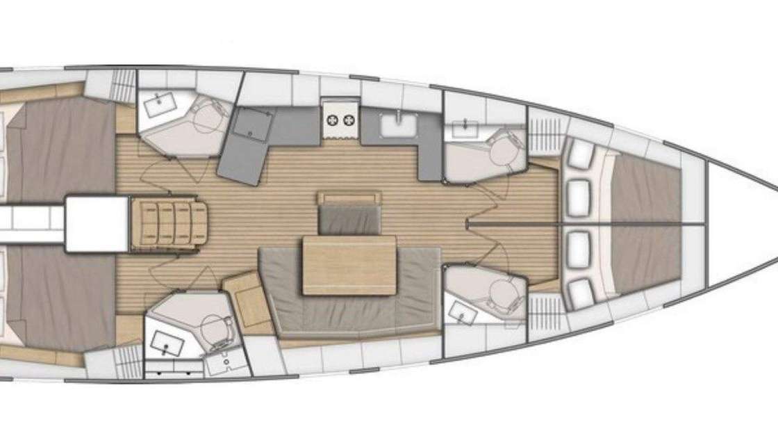 Piano della barca Oceanis 46.1