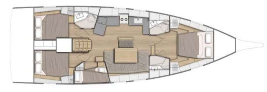 Distribución del barco Oceanis 46.1