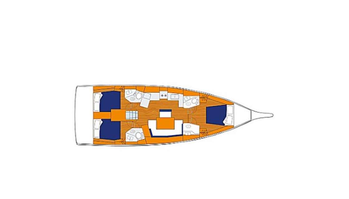 Distribución del barco Oceanis 46