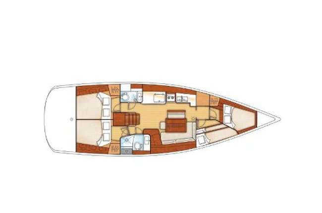 Distribución del barco Oceanis 46