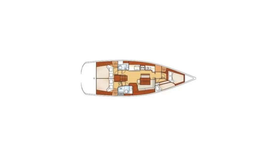 Distribución del barco Oceanis 46