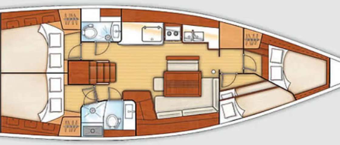 Distribución del barco Oceanis 46