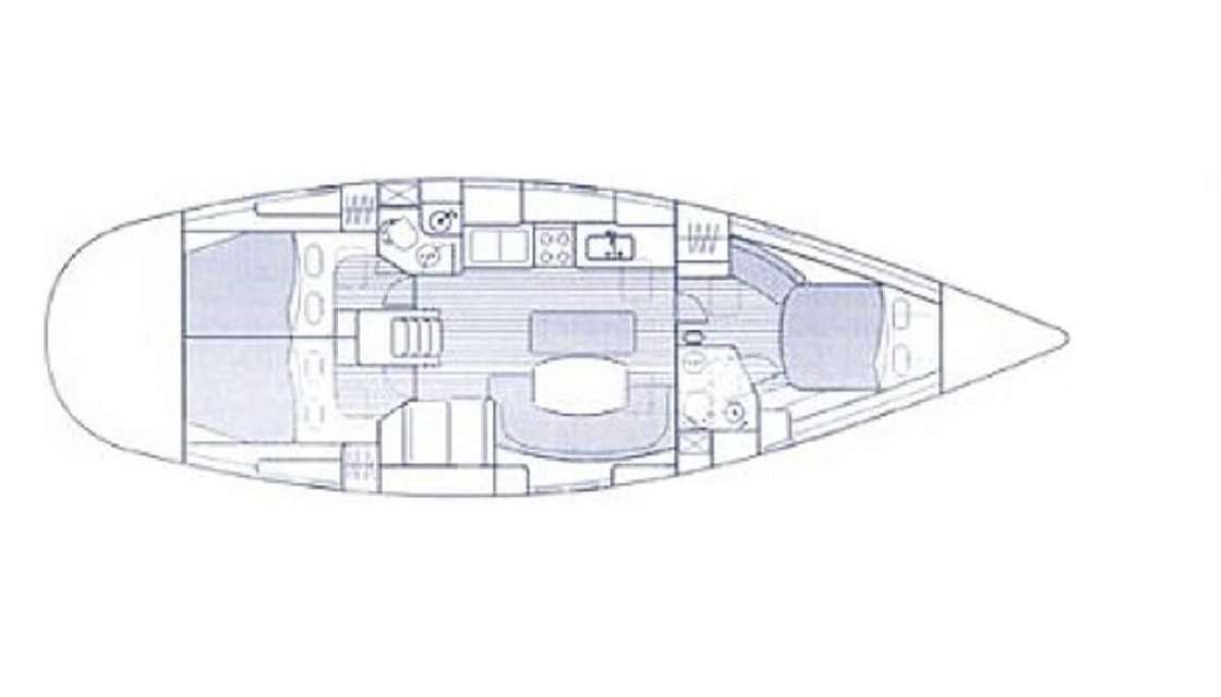 План яхты Oceanis 461