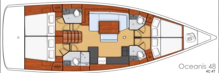 Plans du bateau Oceanis 48