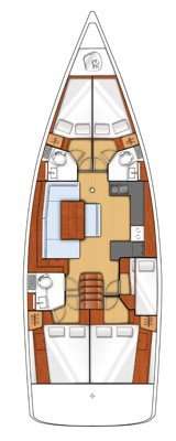 Piano della barca Oceanis 48