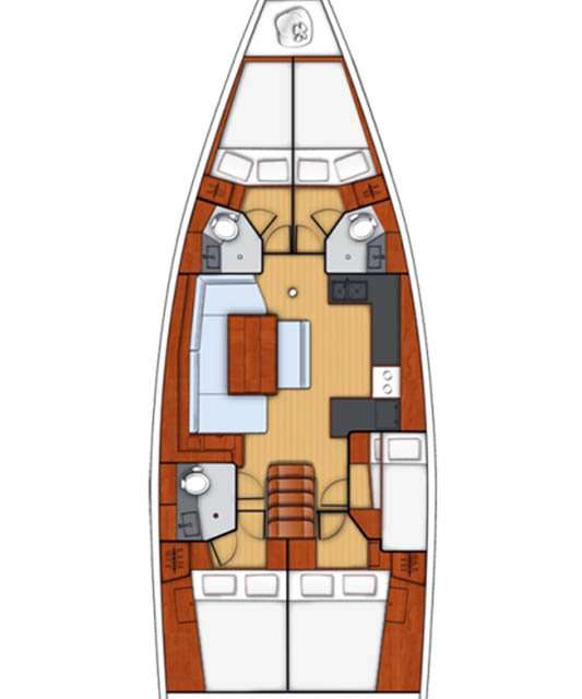 Plans du bateau Oceanis 48