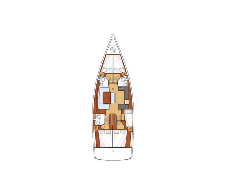 Distribución del barco Oceanis 48