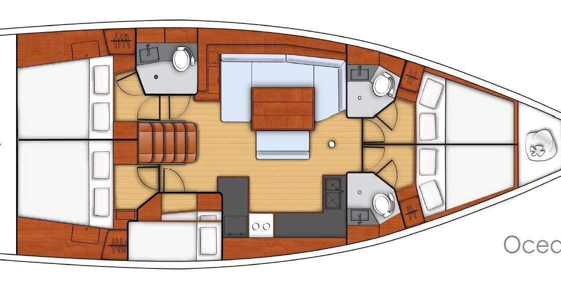 Plans du bateau Oceanis 48