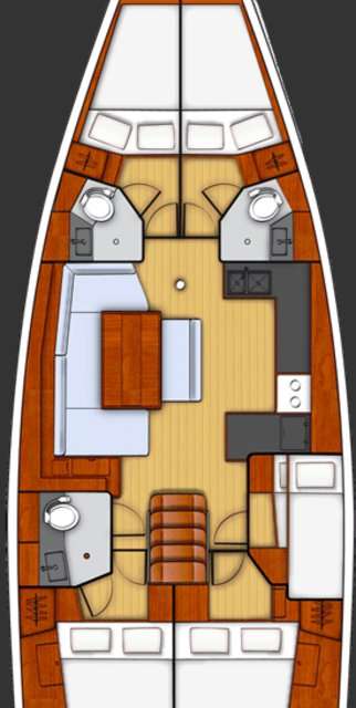 Distribución del barco Oceanis 48