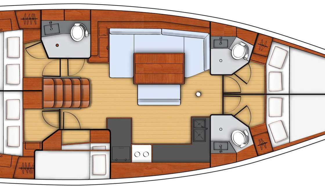 Plans du bateau Oceanis 48