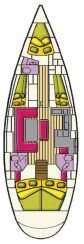 Distribución del barco Oceanis 50 Family