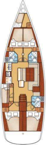 Distribución del barco Oceanis 50 Family