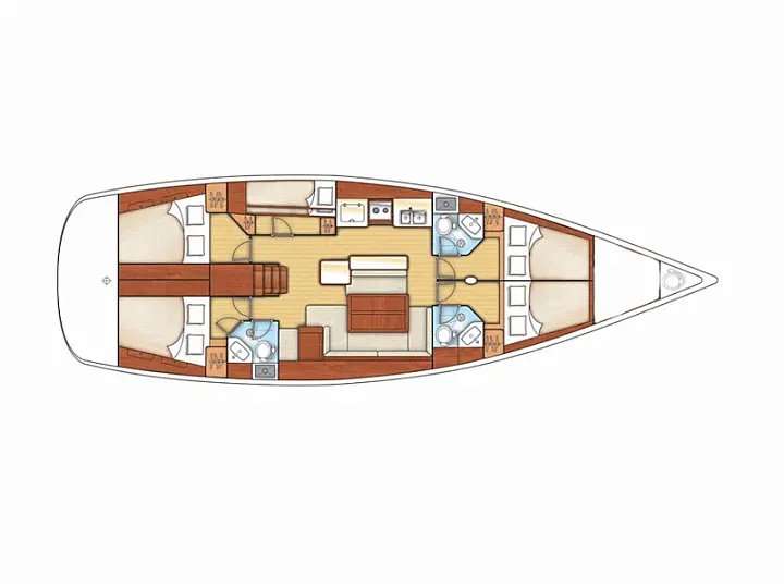 Plans du bateau Oceanis 50 Family